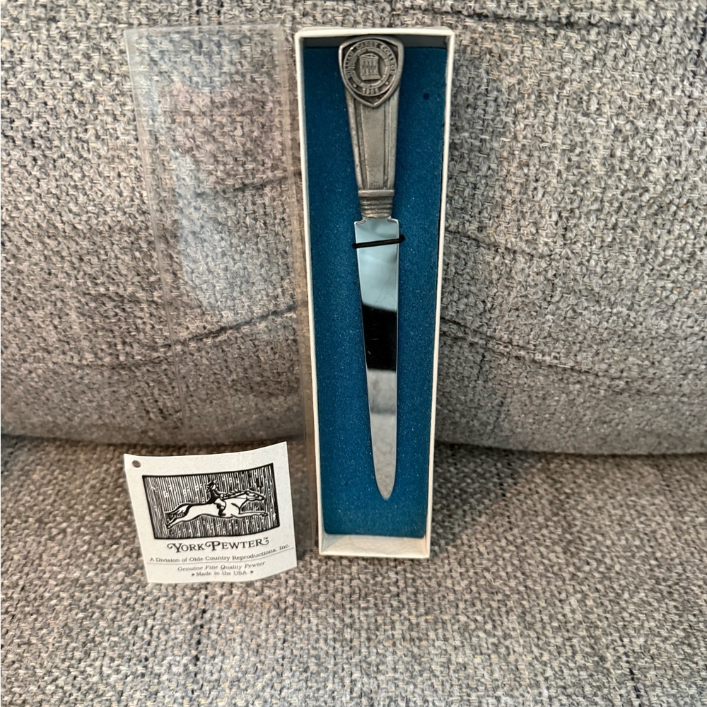 York Pewter Genuine Fine Quality Letter Opener